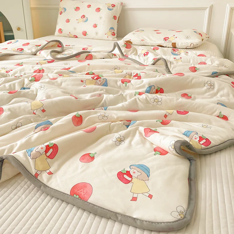 

Summer Thin Air Conditioner Quilt Full Queen Comforter Adult Children Student Dormitory Office Sofa Blanket Travel Driver Quilts