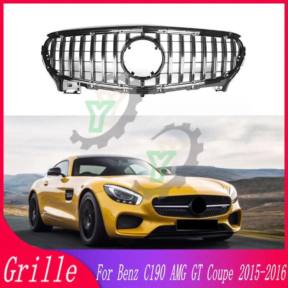 

Front Grille Facelift Bumper Racing Grill For Mercedes-Benz W190 C190 AMG GT Coupe GTS Roadster GT40 GT53 GTC63 2-Door 2015 2016