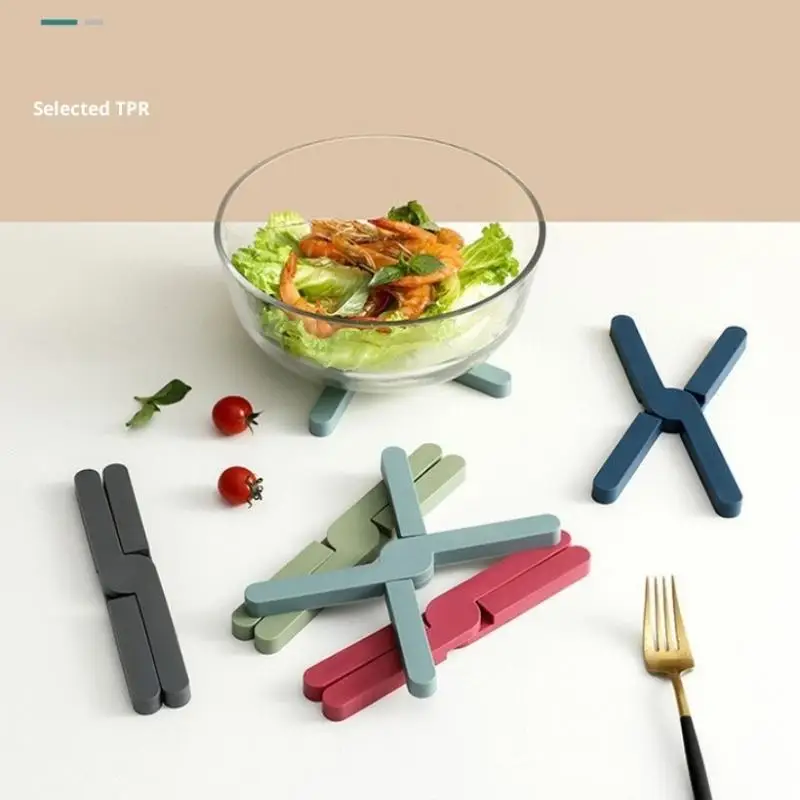 سيليكون X على شكل وسادة مقاومة للحرارة قابلة للطي عدم الانزلاق وعاء عموم حصيرة مفرش طاولة طبق لوحة الصليب حامل المطبخ #3