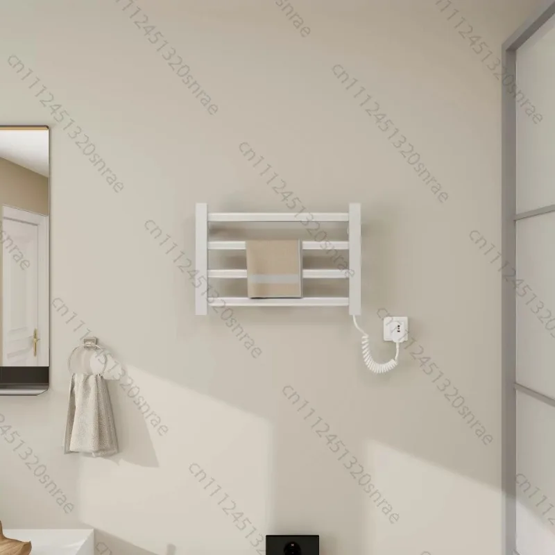 New Household Bathroom Smart Electric Towel Rack Bathroom Without Punching Installation Rack