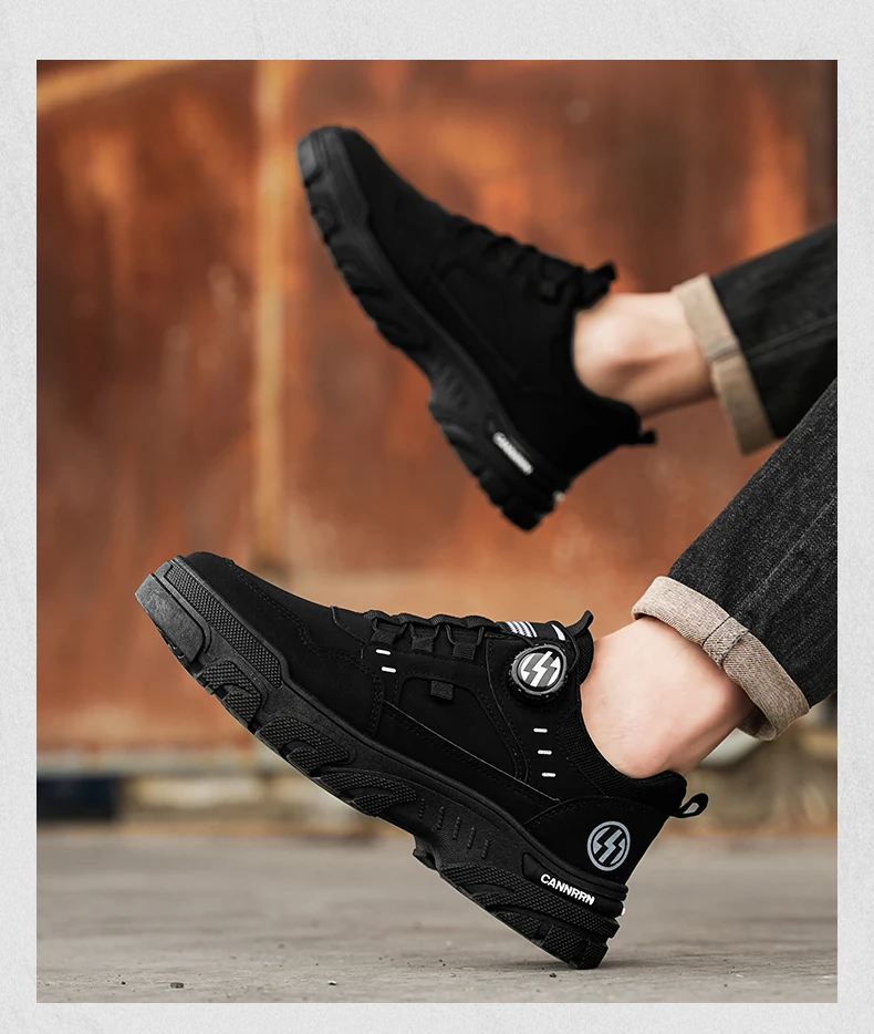 Herren-Wanderschuhe mit niedrigem Schaft, rutschfester Sohle, strapazierfähig, atmungsaktiv, Trekking-Sneaker, Outdoor-Camping, Alltagsschuhe zum Spazierengehen. – Detail 3