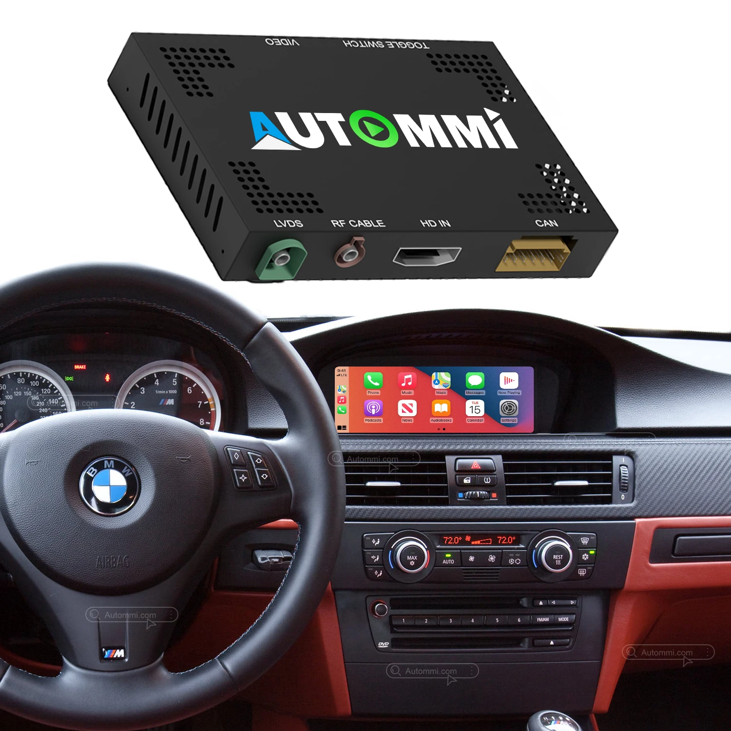 

3 Series E90 E91 E92 E93 CCC Wireless CarPlay Android Auto Decoder Module Interface Kit For 2005-2012 BMW 6.5/8.8 Inch Screen