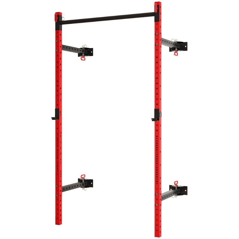 Adjustable Wall Mount Home Fitness Folding Squat Rack Pull-up Bar 1000 Lbs Load-bearing Capacity