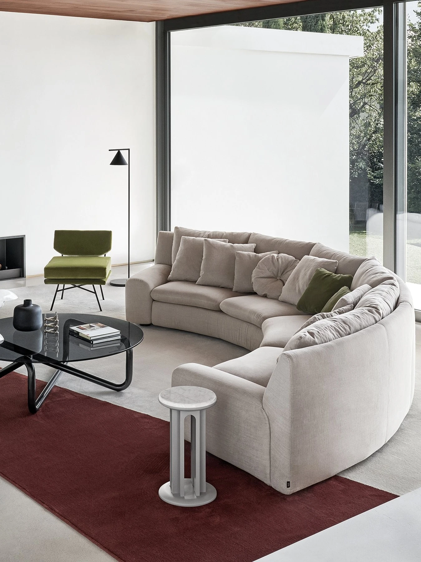 Nordic semi-circular arc sofa designer simple modern wash lobby circular creative combination corner sofa