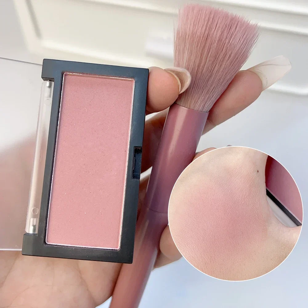 Monochrome Blusher Matte Natural Cheek Tint Brighten Face Waterproof Face Contouring Cosmetics Blush Powder Soft Female Makeup