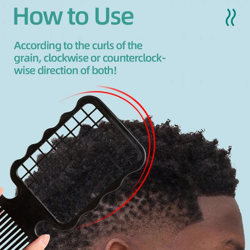 6pcs Professional Curly Hair Sponge Twist Brush Magic Afro Comb Rat Tail Comb Durable Rubber Fork Comb Curly Hair Styling Tools