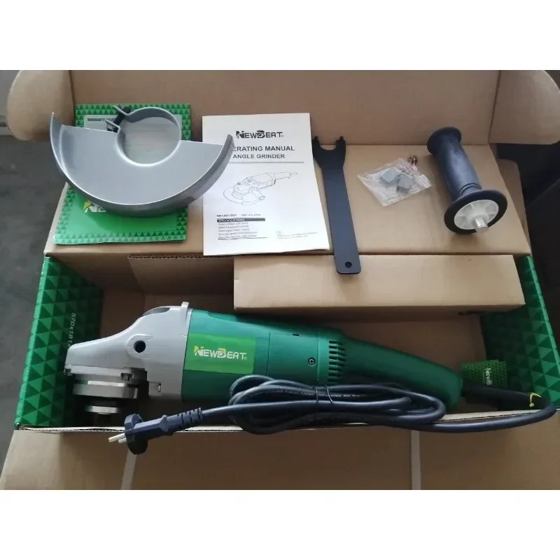 NewBeat Electric Angle Grinder To Cut Metal Carbon Brushes Power Tools Accessories Grinder Tools Machine NBT-AG-180A