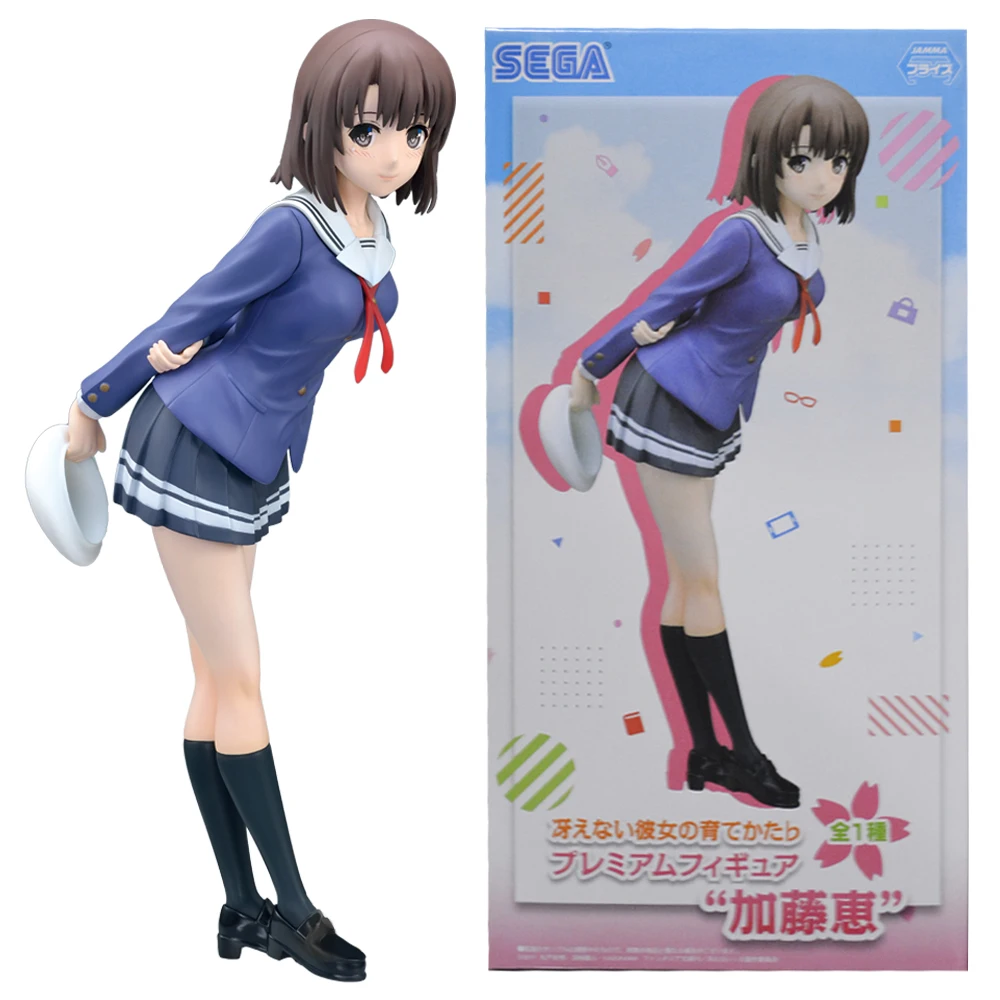 20CM Anime Saenai Heroine no Sodatekata Kato Megumi Figure School Uniform Dress Up Model Toy Gift Collection Action Figure