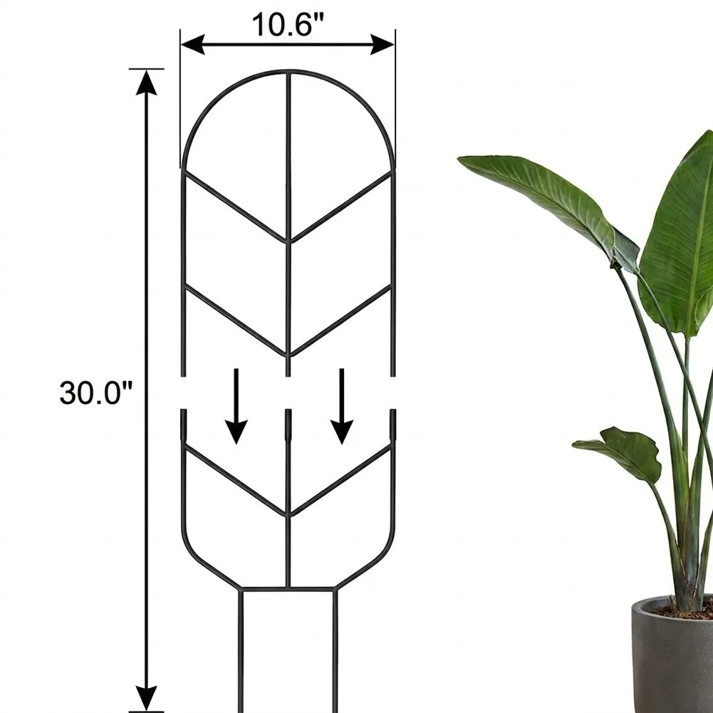 Sturdy 30'' Metal Plant Trellis: Modern Support For Climbing Plants Indoors For Climbing Flowers Vegetable Indoor Outdoor