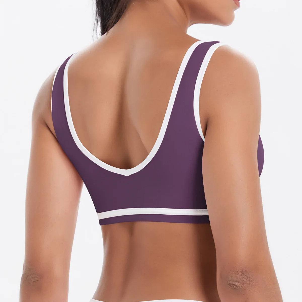 حمالة صدر لليوجا للنساء للتمرين، مقاومة للصدمات، مثيرة من النايلون للنساء، حمالة صدر للياقة البدنية واليوجا والجيم والتنس والجري وركوب الدراجات، قطع علوية قصيرة #5