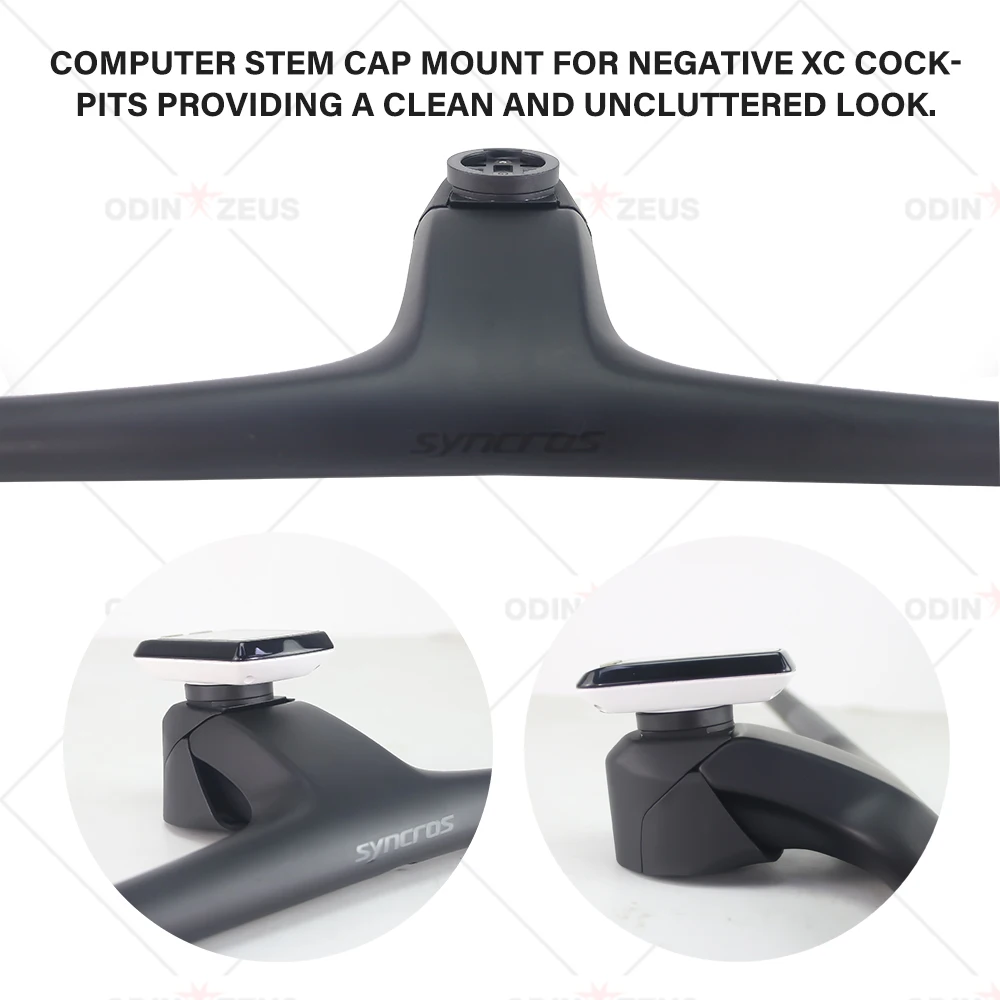 SYNCROS CNC Aluminum Top Cover, Computer Mount for Garmin, Wahoo, Bryton, FRASER IC, SL, WC, DC, XC Handlebar, XC STEM 1.5, 2.0