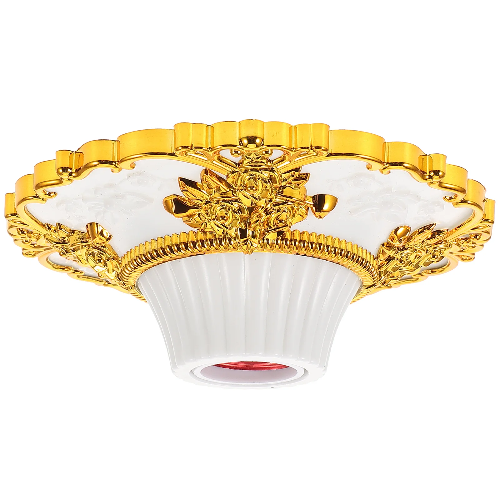 

Golden E27 Light Socket Lamp Holder Base Pendant Bulb Fixture Replacement Household Ceiling Lamp Repair Part Durable Plastic
