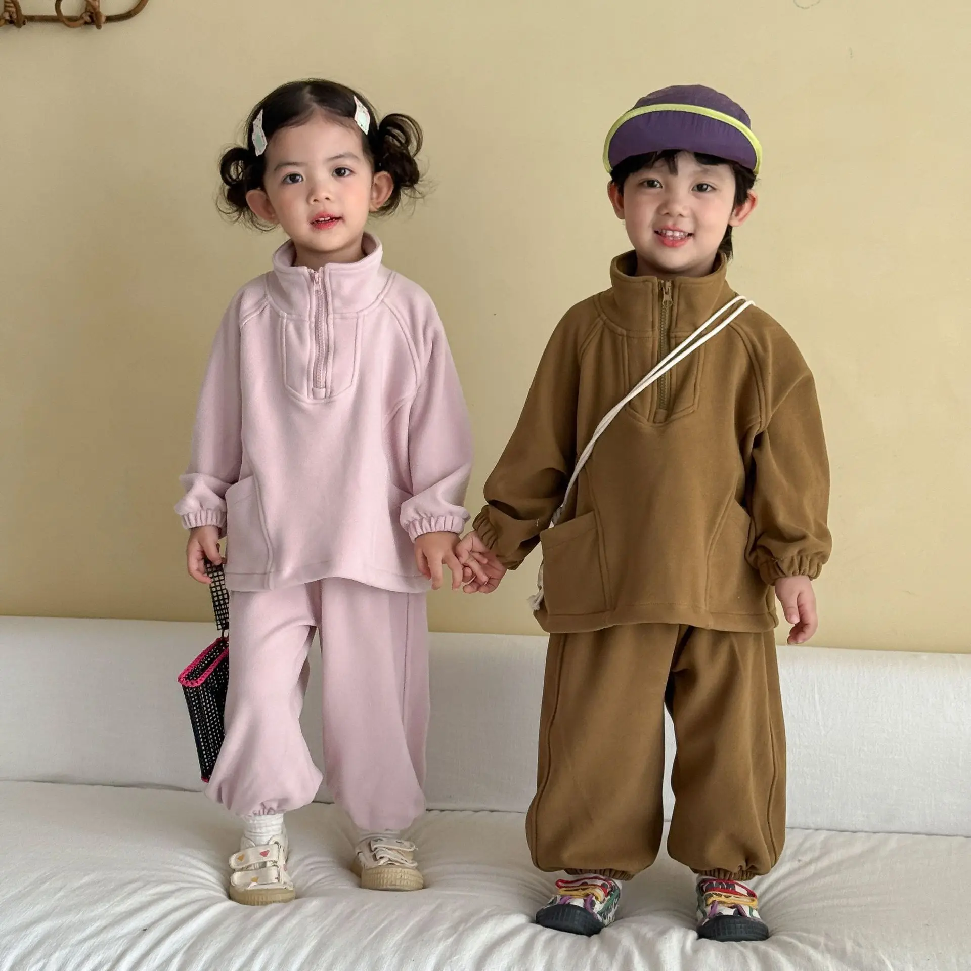 5005 Children's Sets  Autumn Sports Suit Loose Fitting Boys' Girls' Hoodies 2026 New Spring and Autumn Casual Baby Clothes
