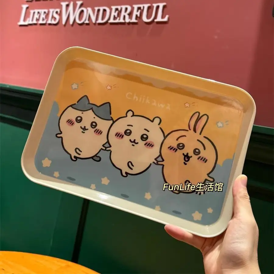 Chiikawa Cartoon Tray Cute Storage Plate for Breakfast Fruit Candy Snack Holder Stylish Decorative for Kitchen Table Home view 2