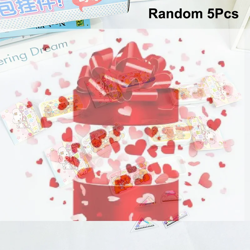 Conjunto de Papelaria Miniatura com 5 Peças, Estojo de Lápis Simulado, Brinquedos de Faz de Conta, Design Realista, Mini Caixa de Papelaria