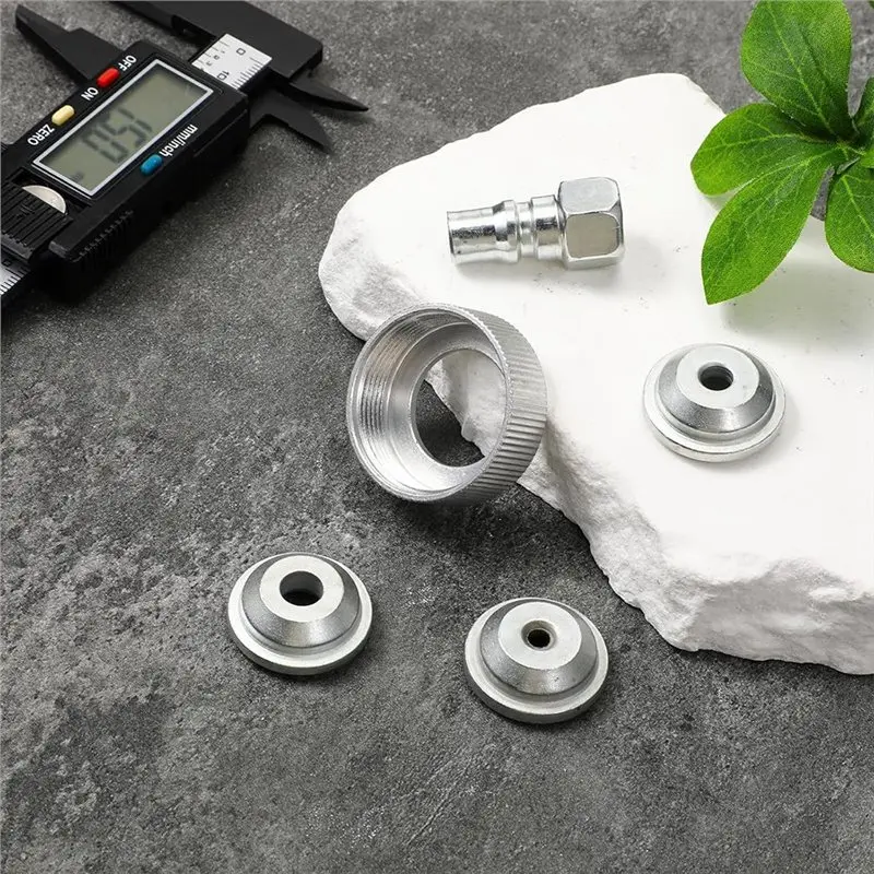 ABFA 5 PCS Texture Sprayer Nozzle Set 3 Tips& 1 Threaded Collar- For Drywall And Wall Painting Applications