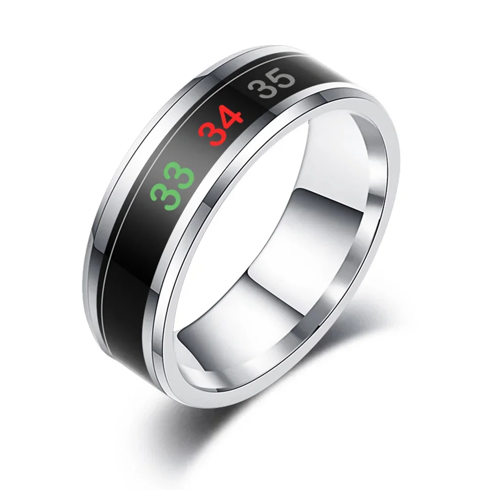 Neuer Temperaturring aus Edelstahl, Stimmung, Emotion, intelligente temperaturempfindliche Ringe für Damen und Herren, wasserdichter Schmuck