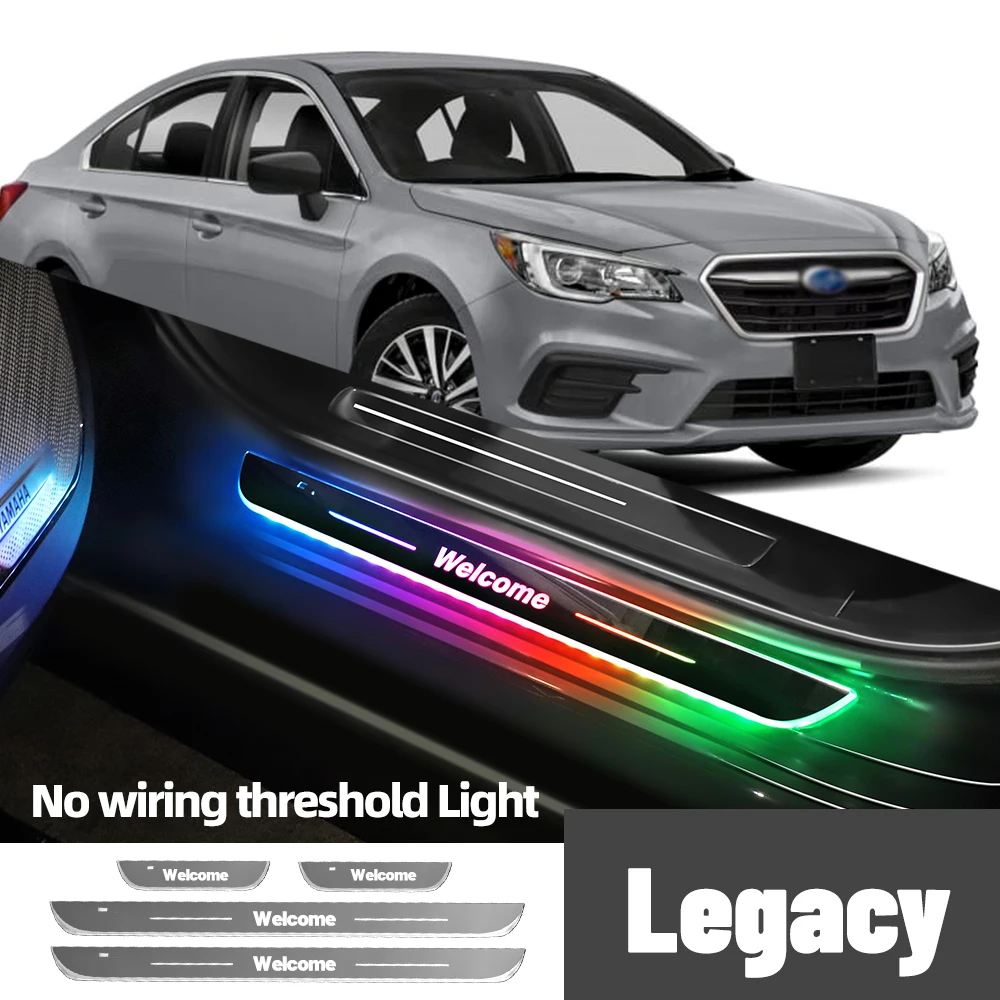 

For Subaru Legacy 2003-2023 2013 2014 2018 2020 Car Door Sill Light Customized Logo LED Welcome Threshold Pedal Lamp Accessories