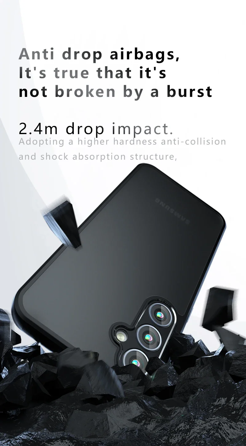 For Samsung Galaxy A55 A54 A34 A35 A24 A25 A15 A14 5G 4G S22 S23 S24 Ultra Plus FE Z Fold 4 5 Case Matte Skin Transparent Cover
