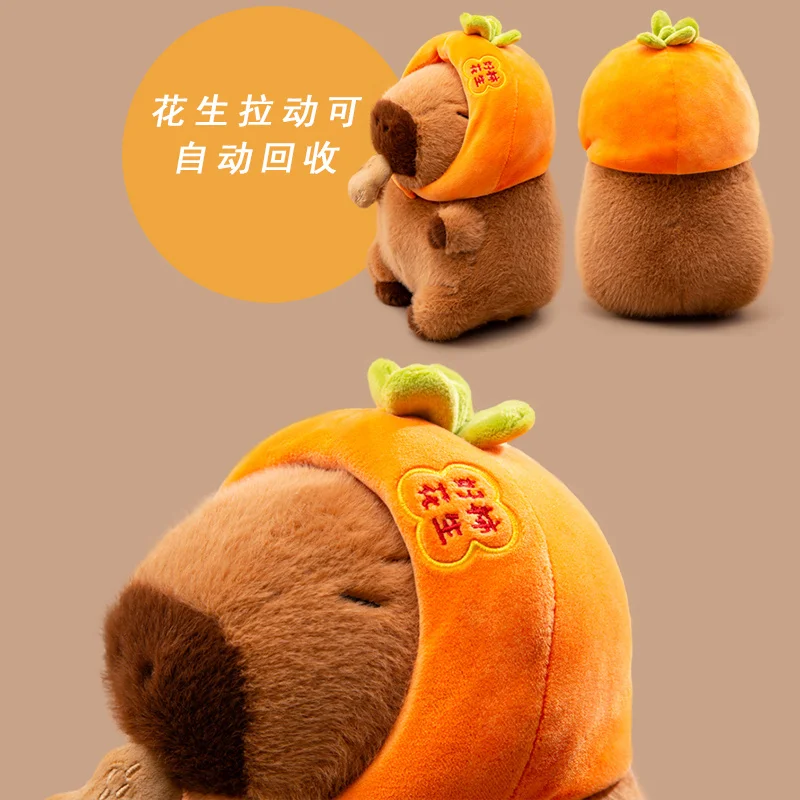Neue Capybara Plüschtier Design Gefüllte Baguette Donut Croissant Pommes Frites Knödel Snack Rucksack Dekor Capibara Plüschtier – Detail 13