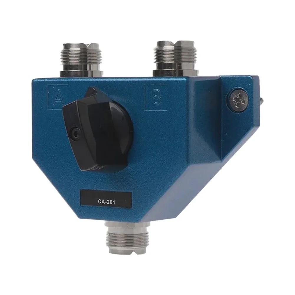 1Pc Blue CA201 Switch 1.8-600MHz For Antenna Selector Dual Port Radio Communication Zinc Alloy Converter