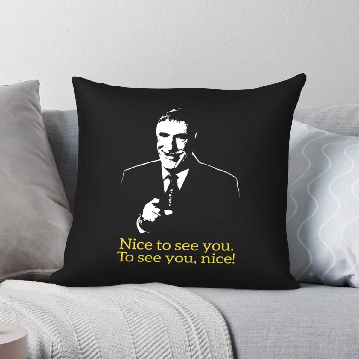 Bruce Forsyth Nice To See You Square Pillowcase Polyester Linen Velvet Creative Zip Decor Pillow Case Sofa Seater Cushion Case