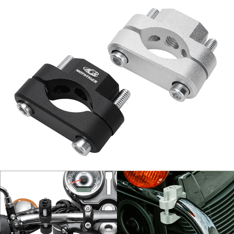 1/2pcs Motorcycle Handlebar 22-32mm Bumper Mount Bracket Holder Clamp For LED Spotlight Fog Turn Signal Lights Motor Accessories