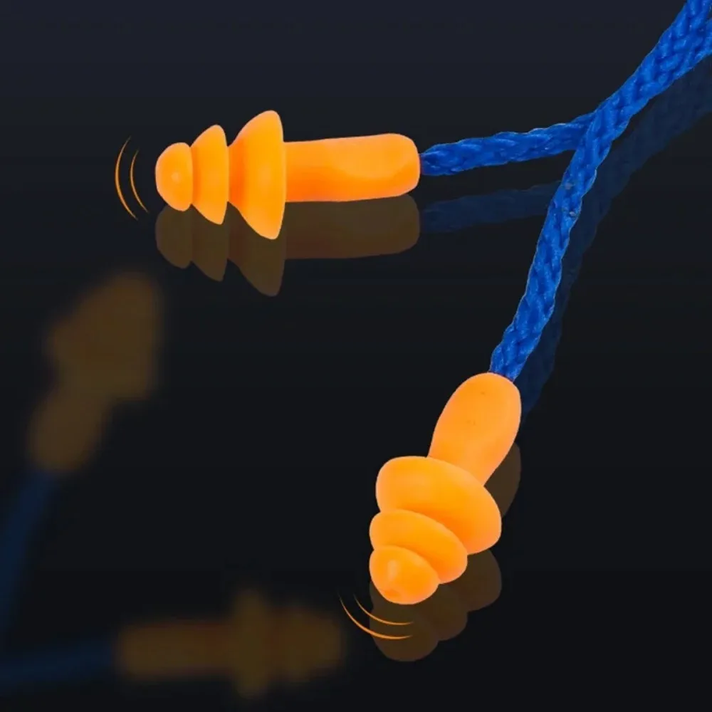 Penutup Telinga Silikon Berkabel Pelindung Telinga Penutup Telinga Anti-Noise yang Dapat Digunakan Kembali Penutup Telinga