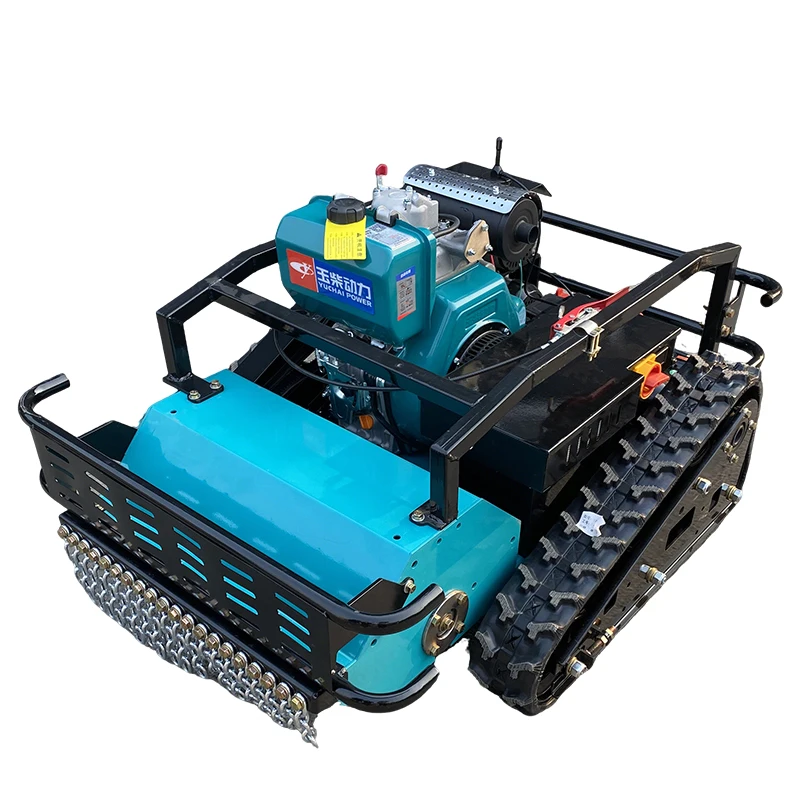 Todo o terreno mini cortador de grama com controle remoto trilha inteligente especialmente projetado para cortar uma nova palha em fazendas