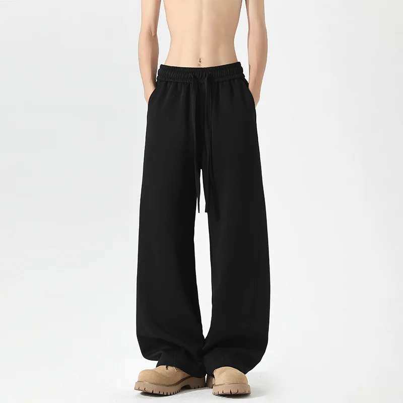 American High Street Scimitar Pants Men's Spring Autumn Trendy Brand Wide-leg Sweatpants Retro Loose Straight Casual Pants