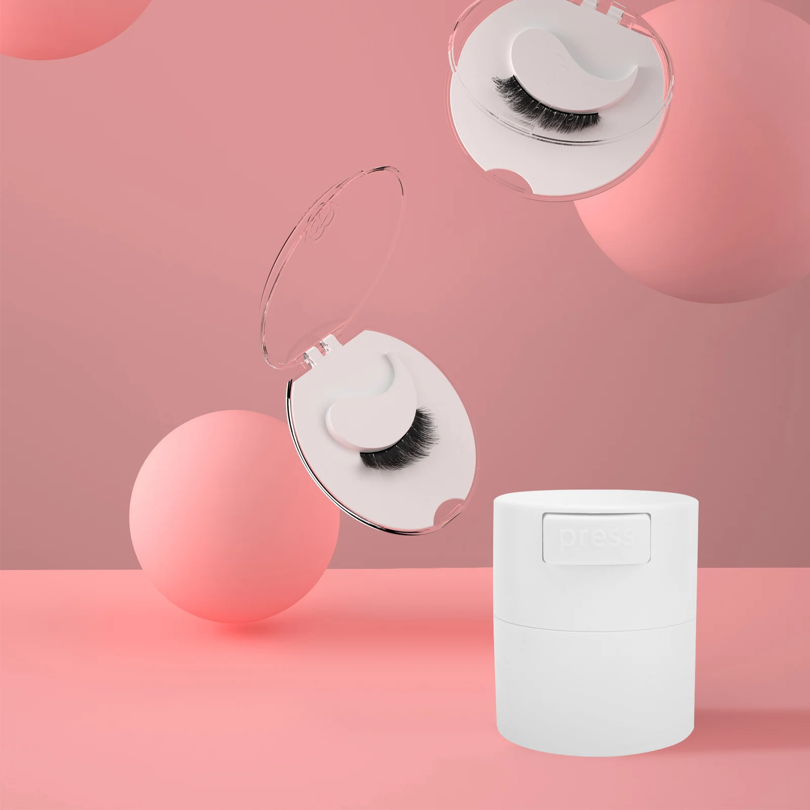 1 個まつげ接着剤収納ボックス高級素材耐久性のあるプレスタイプデザイン除湿シール大容量ポータブル軽量