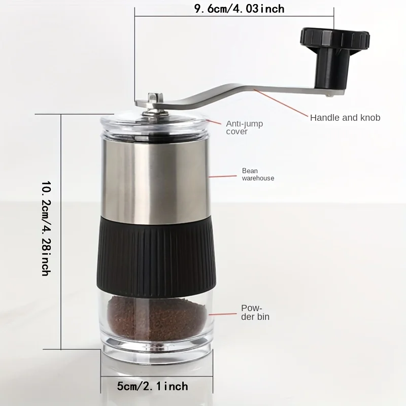 YYHC-Portable Manual Coffee Grinder Manual Coffee Grinder Coffee Grinder Adjustable Setting