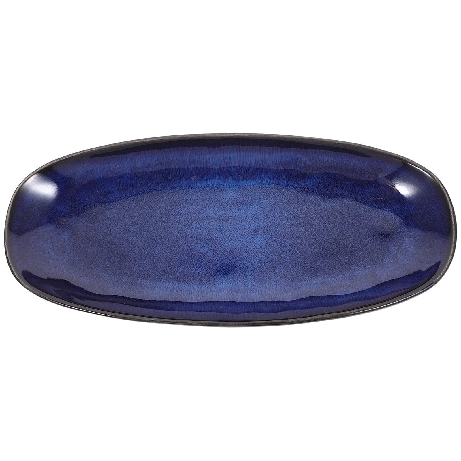 

Ceramic Sushi Plate Blue Small High Quality Food Serving Plate Snack Tray Fruit Dish for Home Restaurant Fish Tray