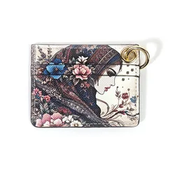New leather function business card case business card holder lady credit ID passport card wallet leather credit card holder