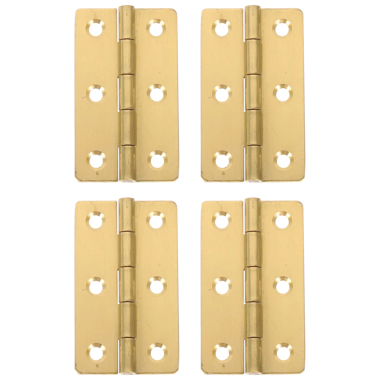4Pcs Small Copper Piano Hinges Butt Hinges Rust Resistant Heavy Duty Smooth for Cabinet Door Crafts Piano Hinge
