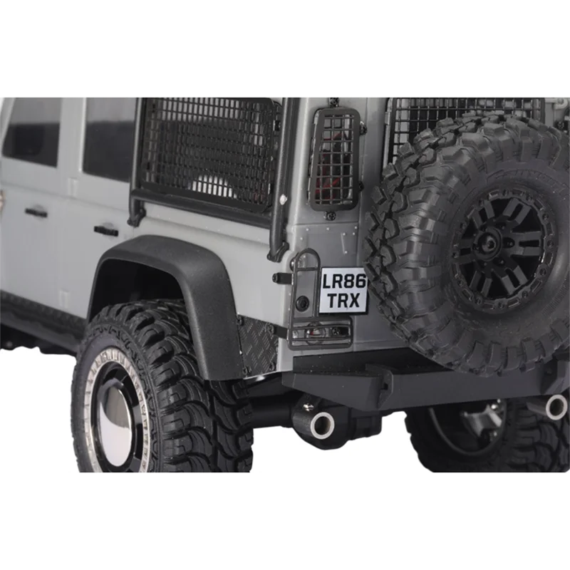 TRX4M 1 Set Simulation Black Metal Rear Tail Light Cover Tail Light Protection for 1/18 RC Crawler TRX4-M Defender Upgrade Parts