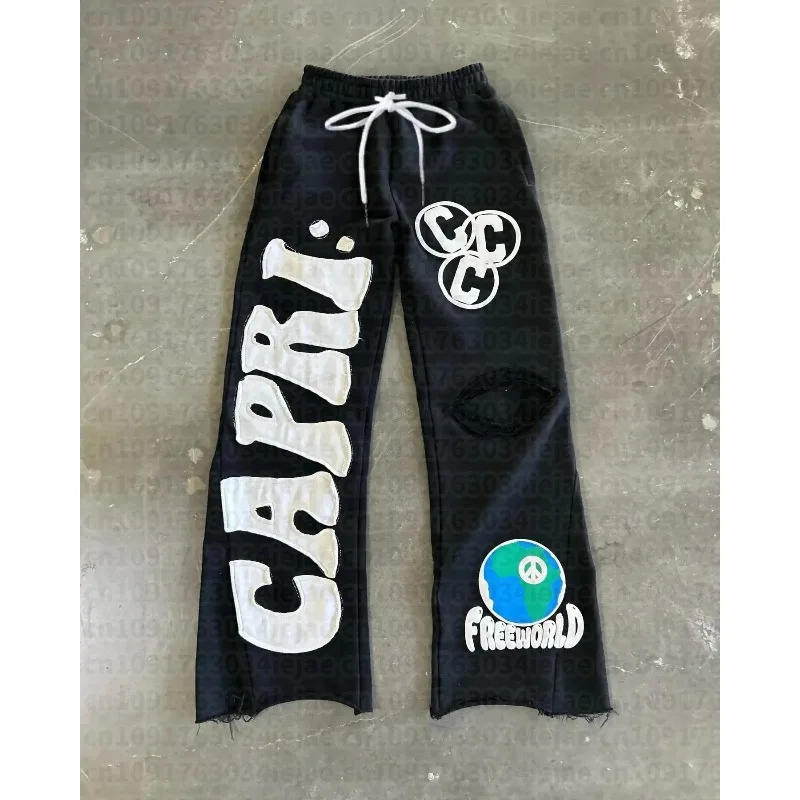 Y2K Women's Kid's Pants 90s Vintage Clothes Streetwear Oversize Hip Hop Hight Street Campus Wear Pull Out Elasticity