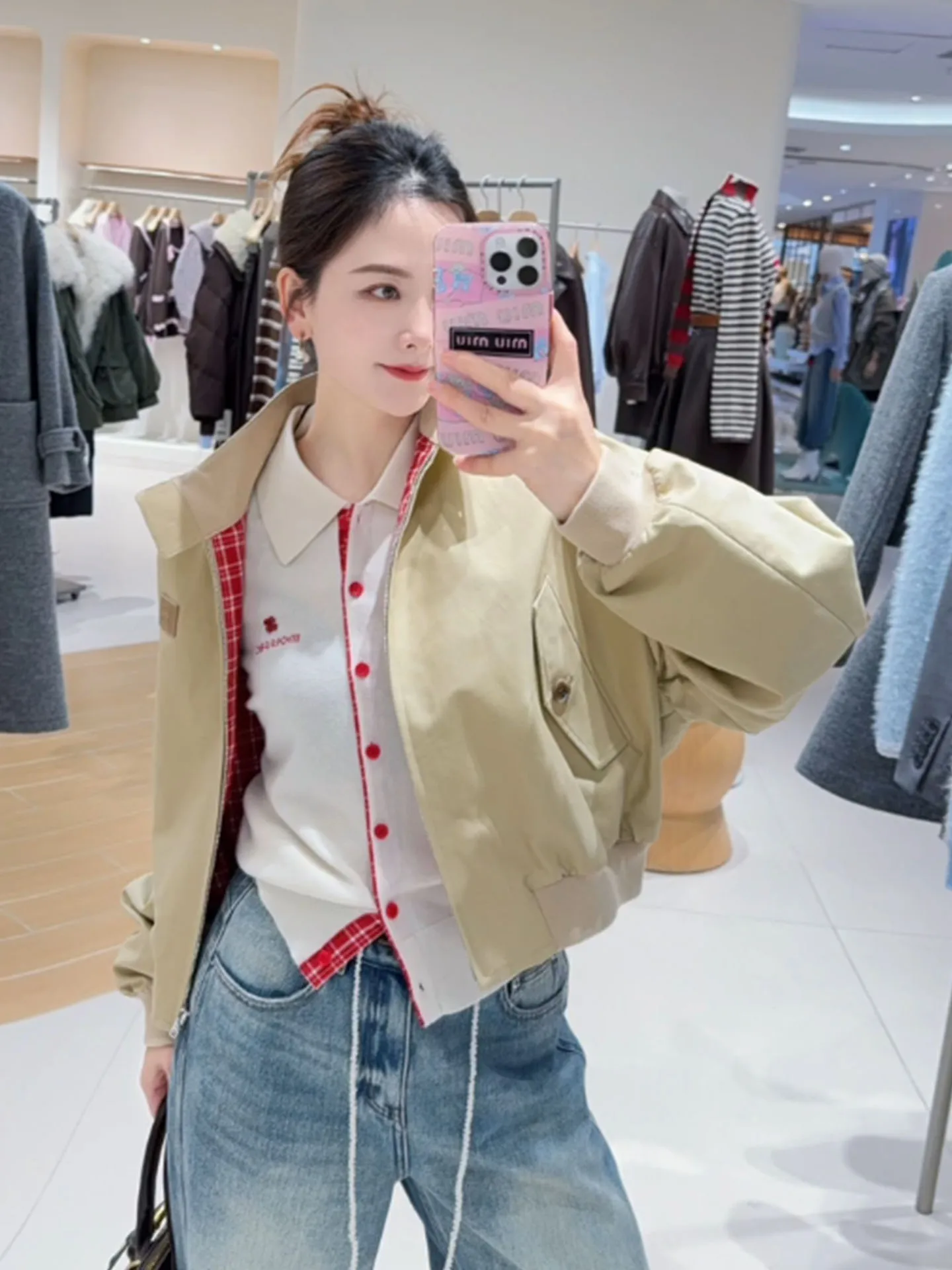 

Повседневная женская куртка цвета хаки, новая весенняя модель свободного кроя, универсальная, для поездок на работу, с длинными рукавами, на молнии