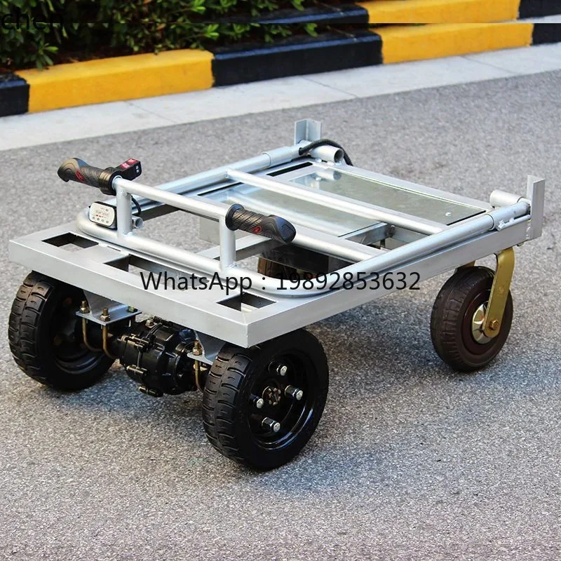 

HYS-special electric cart for pulling sand and cement, moving truck to pull goods, climbing small push folding tile vehicle