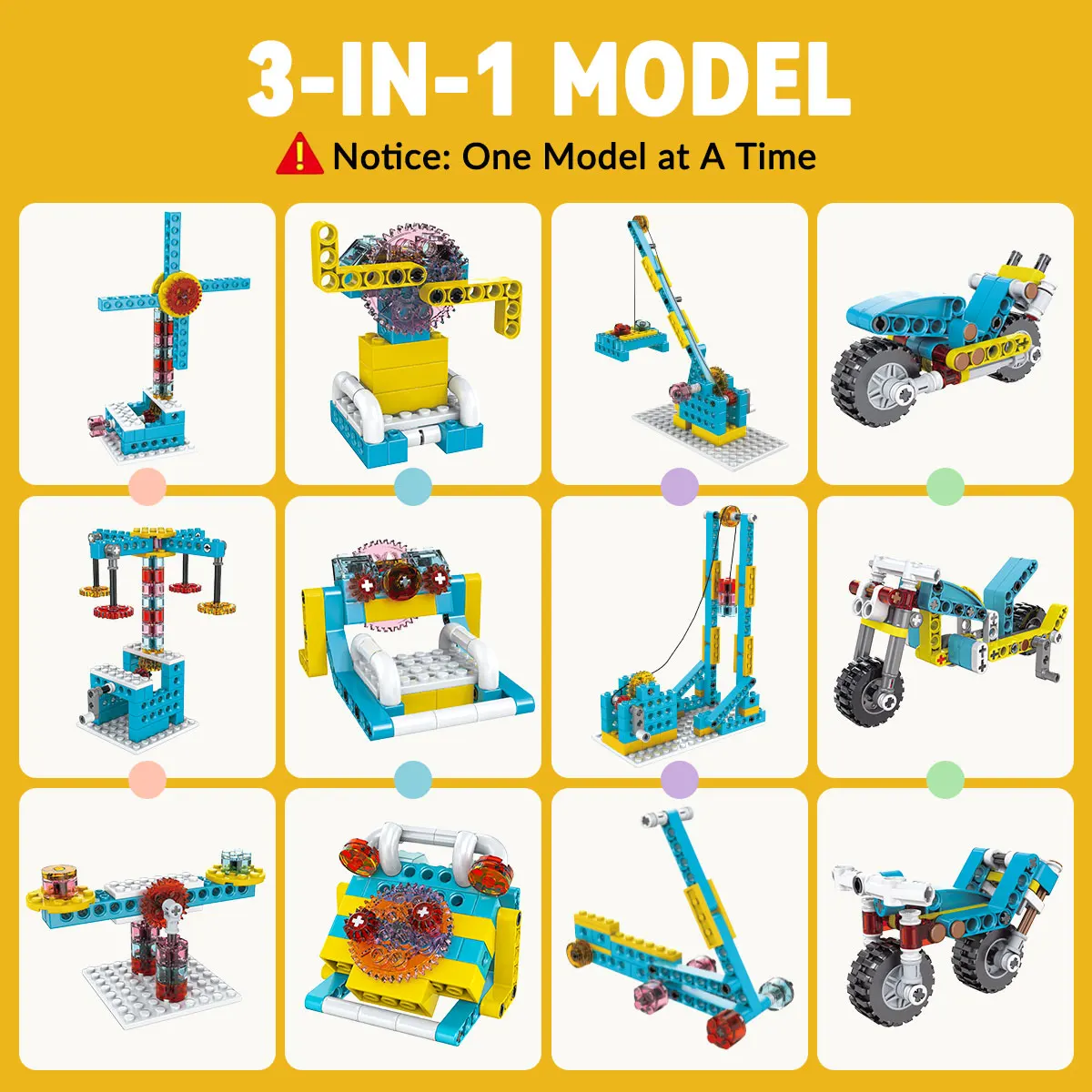 9686 Technical Parts Multi Technology MOC Brick Educational School Student Learning Building Block Power Punction Teaching Tools image 6