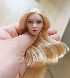 YMTOYS 1/6 파란 눈 유럽 소녀 머리 조각 모델 장난감, 선탄 페이스 핏, 12 인치 TB리그 피켄 액션 피규어