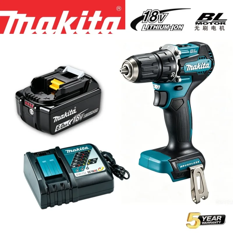 

100% Makita DDF487 DDF487 18V Screwdriver Brushless Drill Impact Drill Power Tool Makita 18V Battery