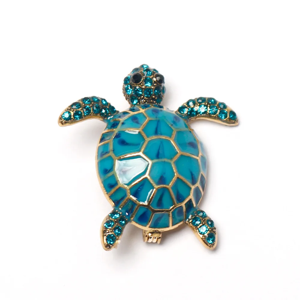 Enamel Turtle Brooches For Women Luxury Designer Classic Unique Personality Animal Brooch Pins Jewelry Gift image 4