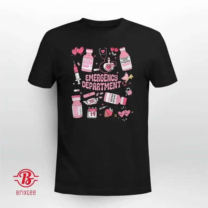 Valentines Day Emergency Department ER ED Nurse Tech Costume T Shirt