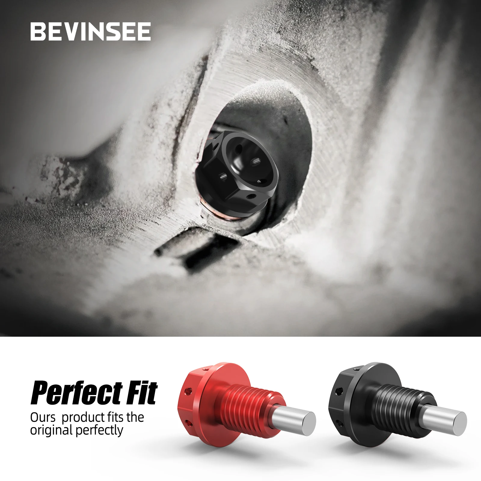 BEVINSEE Magnetic Oil Sump Drain Plug Engine Oil Drain Screw M12x1.5 for BMW E46 E90 E91 E92 E93 E34 E36 E39 E60 E61 11131273093