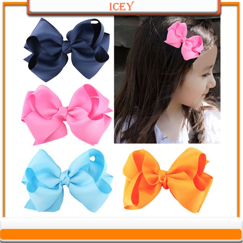 

40pcs Children's Hair Clip with Multi-color Upturned Flower Bow and Duckbill Clip Girls Hair Bow for Kids Knot Boutique Hairpin