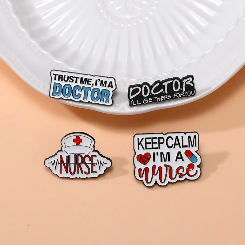 Cartoon Medical Care Enamel Pins Creative Ambulance,Scalpel,Stethoscope,Band-aid,Breathing Mask,Medicine Bottle Badges Jewelry