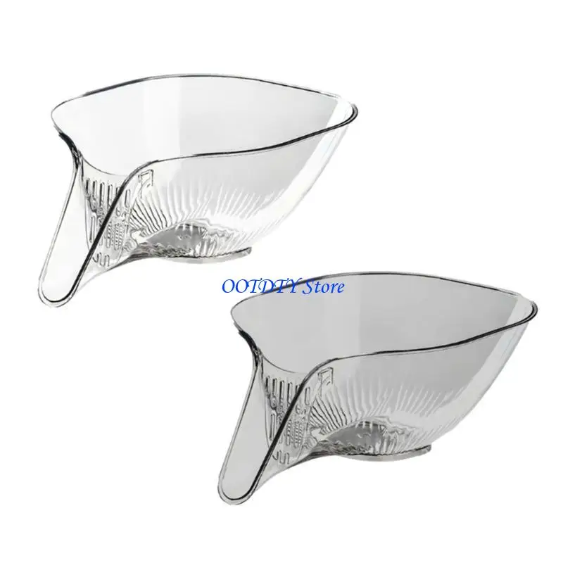 367A Convenient Vegetable Drain Basket Acrylic Fruit Drainer Fruit Draining Basket
