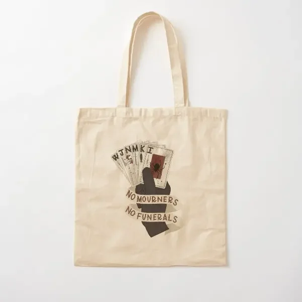 

No Mourners No Funerals Cotton Canvas Bag Casual Designer Printed Grocery Shoulder Bag Women Reusable Shopper Foldable Unisex
