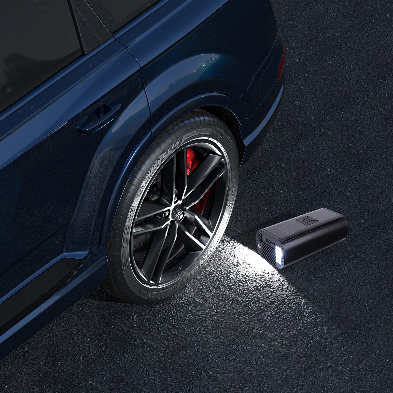 Wireless Ball Pump Multifunctional Bicycle Tire Inflator Digital Display Air Compressor USB C Rechargeable for Basketball Soccer